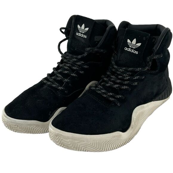 Adidas Vintage Tubular Instinct Core Black White High Top Sneakers Women's Sz 5 - Picture 12 of 12